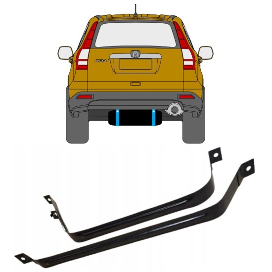 Banda de sujeción, depósito de combustible para Honda CR-V 2006-2011 15018