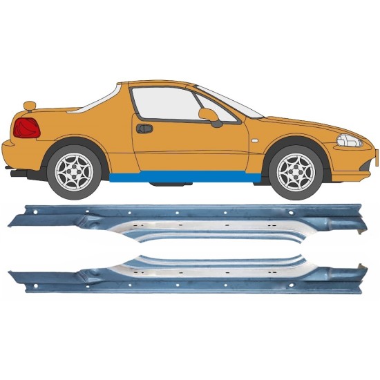 Umbral completo para Honda Civic Del Sol 1992-1998 / Izquierda+Derecha / Conjunto 10537