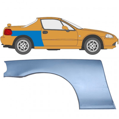 Panel de reparación guardabarros trasero para Honda Civic CRX Del Sol 1992-1998 / Derecho 5649