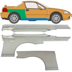 Panel de reparación del umbral + guardabarros trasero para Honda Civic Del Sol 1992-1998 / Conjunto 9519