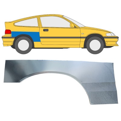 Panel de reparación guardabarros trasero para Honda CRX 1987-1992 / Derecho 16337