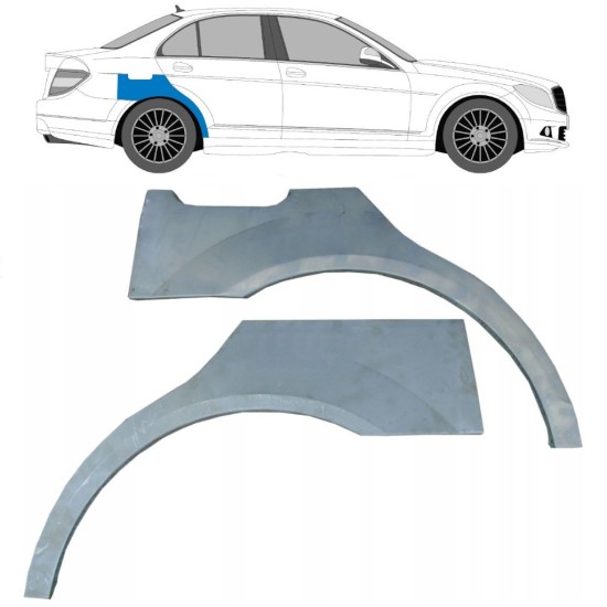 Panel de reparación guardabarros trasero para Mercedes C-Class W204 2007-2014 / Izquierda+Derecha / Conjunto 10410