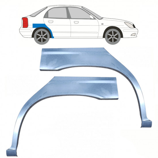 Panel de reparación guardabarros trasero para Daewoo Nubira 1997-2004 / Conjunto 11094