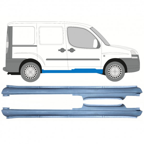 Panel de reparación del umbral para Fiat Doblo 2001-2010 / Conjunto 11465