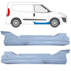 Panel de reparación del umbral para Fiat Doblo 2010-2022 / Izquierda+Derecha / Conjunto 12673