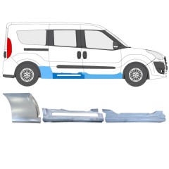 Panel de reparación conjunto para Fiat Doblo 2010-2022 / Derecho / 15000
