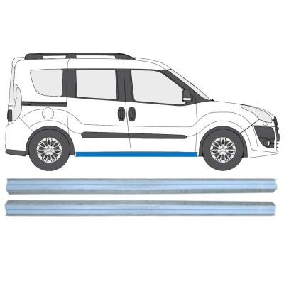 Panel de reparación del umbral para Fiat Doblo 2010-2022 / Izquierda+Derecha / Conjunto 15361