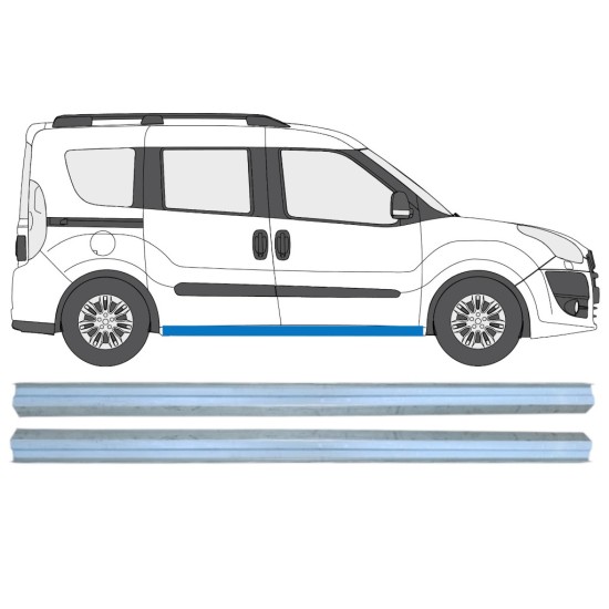 Panel de reparación del umbral para Fiat Doblo 2010-2022 / Izquierda+Derecha / Conjunto 15361