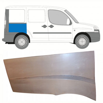 Panel de reparación guardabarros trasero para Fiat Doblo 2001-2010 / Derecho 10181