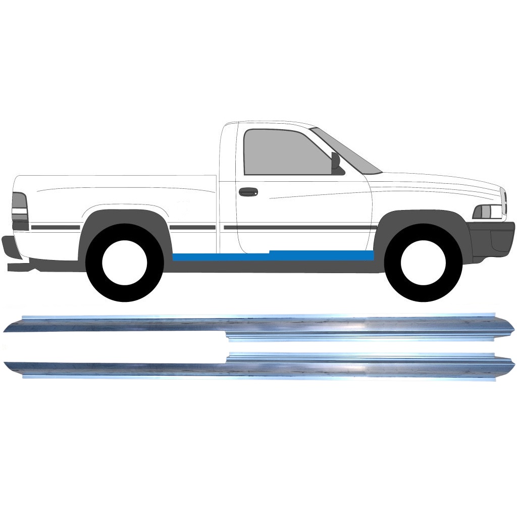 Panel De Reparación Del Umbral Para Dodge Ram 1993-2002 / Izquierda+Derecha / Conjunto 5484