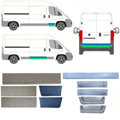 Panel de reparación puerta interna + externa para Peugeot Boxer 2006-2025 / Izquierda+Derecha / Conjunto 14510
