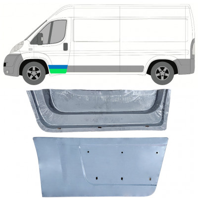 Panel de reparación puerta delantera interna + externa para Fiat Ducato 2006- / Izquierda / Conjunto 12005