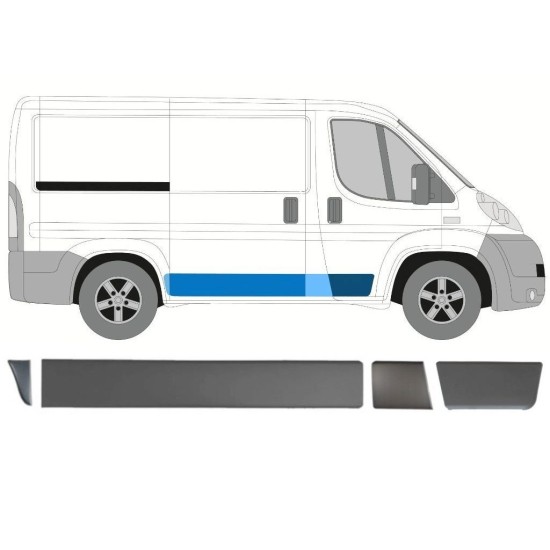 Conjunto de molduras para Fiat Ducato 2006-2014 / Derecho / 15025 Conjunto de molduras para Fiat Ducato 2006-2014 / Derecho / 15025