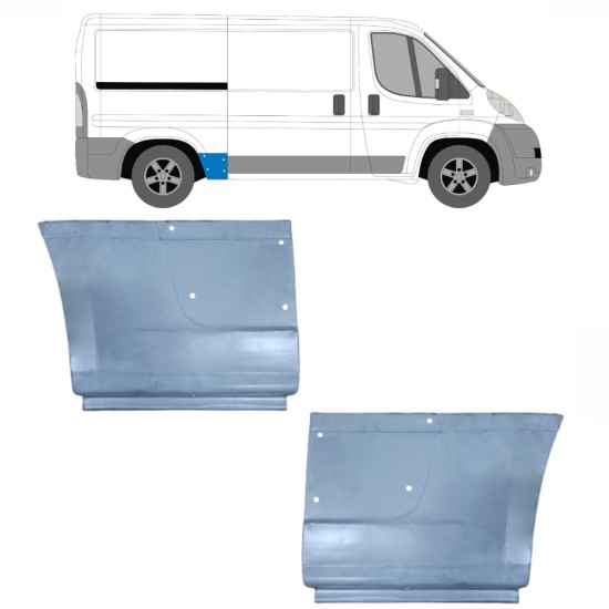 Panel de reparación guardabarros trasero para Fiat Ducato 2006-2014 / Izquierda+Derecha 15113