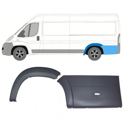 Moldura del arco de rueda trasero conjunto para Fiat Ducato Boxer Relay 2006-2018 / LWB / Izquierda /  8586