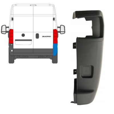 Esquina parachoques trasero 270 grados para Fiat Ducato 2006-2018 / Derecho 16115