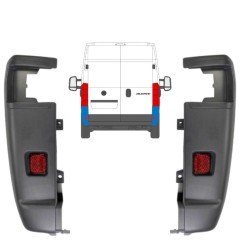 Esquina parachoques trasero 270 grados para Citroen Jumper 2006-2018 / Izquierda+Derecha / Conjunto 14064