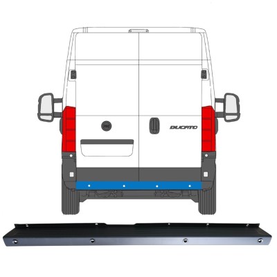 Parachoques trasero con PDC para Fiat Ducato 2006-2018 16925