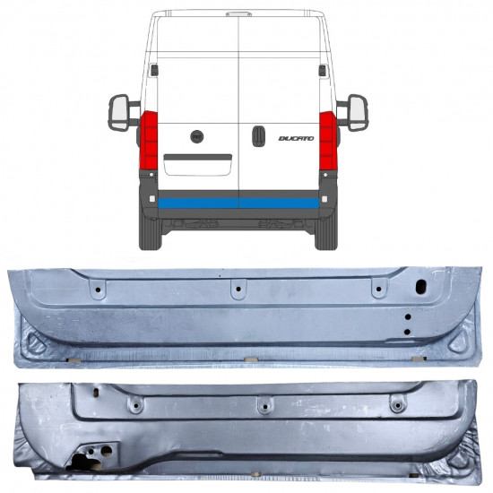 Panel de reparación puerta trasera para Fiat Ducato 2006-  / Conjunto 11673