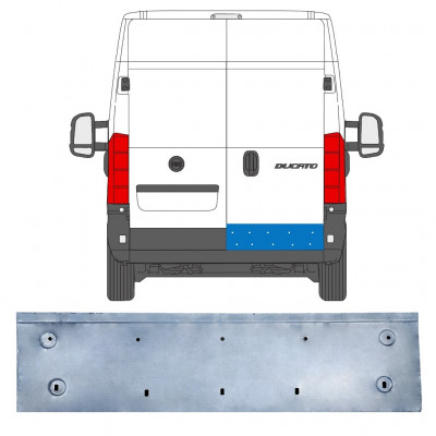 Panel de reparación puerta trasera para Fiat Ducato 2006- / Derecho 11667