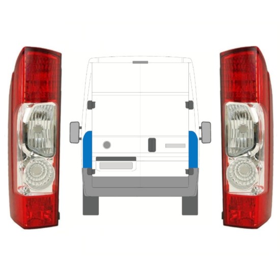 Lámpara trasera para Fiat Ducato 2006-2014 / Izquierda+Derecha / Conjunto 10026
