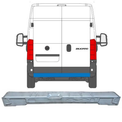 Panel de reparación travesaño trasero para Citroen Jumper 2006-2026 16871