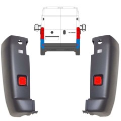 Esquina del parachoques trasero + lámpara reflectora para Peugeot Boxer 2006-2018 / Izquierda+Derecha / Conjunto 14082