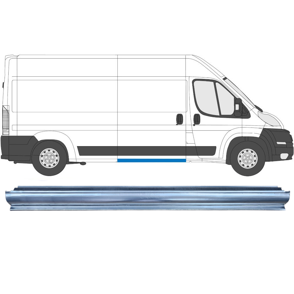 Panel De Reparación Del Umbral De La Puerta Corredera Para Fiat Ducato 2006- / Izquierda = Derecha (Simétrico) 5947