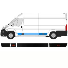 Conjunto de molduras para Peugeot Boxer 2018- / Izquierda / 14423