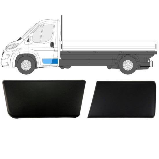 Molduras laterales para cabina simple conjunto para Fiat Ducato 2018- / Izquierda / Cabina simple / 14809