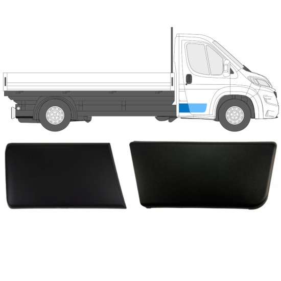 Molduras laterales para cabina simple conjunto para Fiat Ducato 2018- / Derecho / Cabina simple / 14808