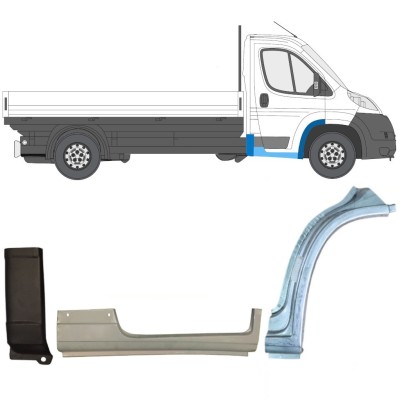 Panel de reparación conjunto para Fiat Ducato 2006-2026 / Derecho / 16999