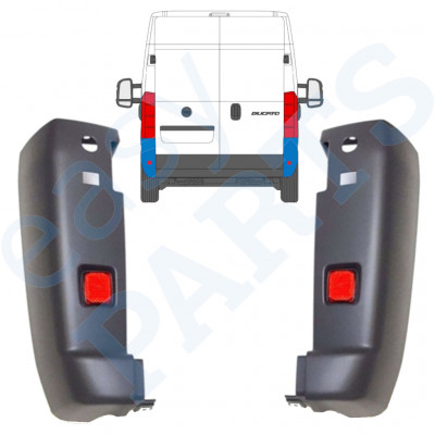 FIAT DUCATO 2006-2018 PARACHOQUES TRASERO + REFLECTIVO LAMPA / KIT