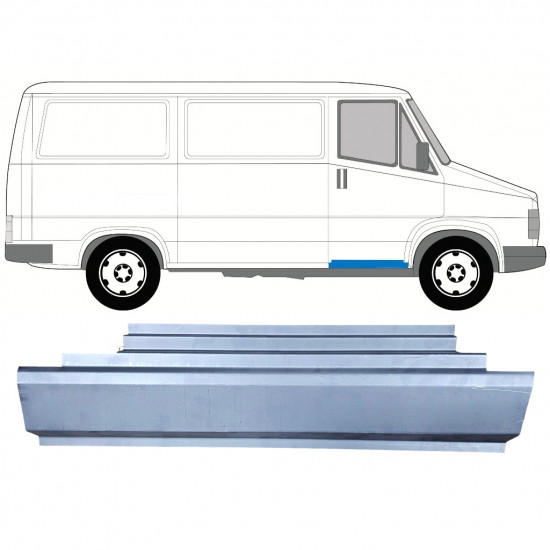 Panel de reparación del umbral delantero detrás de la rueda para Fiat Ducato / C25 / J5 1981-1994 / Derecho 7738