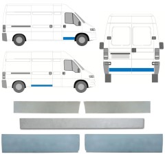 Panel de reparación del puerta para Peugeot Boxer 1994-2006 / Izquierda+Derecha / Conjunto 14355