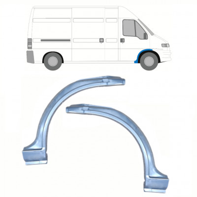 Panel de reparación guardabarros delantero para Fiat Ducato 1994-2006 / Izquierda+Derecha / Conjunto 10701