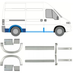 Panel de reparación del umbral + guardabarros trasero para Peugeot Boxer 1994-2006 / Conjunto 14231