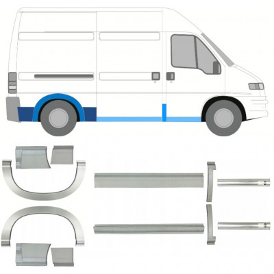 FIAT DUCATO BOXER RELAY DISTANCIA ENTRE EJES MEDIA 1994-2006 PANEL DE REPARACIÓN DEL UMBRAL PANEL DE REPARACIÓN DEL ALERÓN TRASERO / KIT