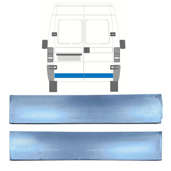 Panel de reparación puerta trasera baja para Fiat Ducato Boxer Relay Jumper 1994-2006 / Izquierda+Derecha / Conjunto 9748