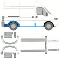Panel de reparación del umbral + guardabarros trasero para Peugeot Boxer 1994-2006 / Conjunto 14229