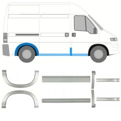 Panel de reparación del umbral + guardabarros trasero para Peugeot Boxer 1994-2006 / Conjunto 14223