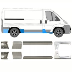 Panel de reparación del umbral para Citroen Jumper 2006-2025 / Izquierda+Derecha / Conjunto 14155