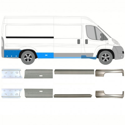 Panel de reparación del umbral para Fiat Ducato 2006- / Izquierda+Derecha / Conjunto 10892