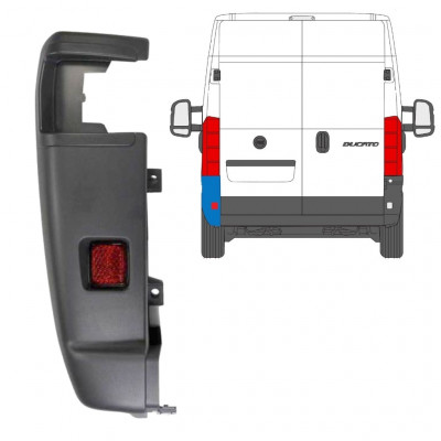 FIAT DUCATO 2006-2018 PARACHOQUES TRASERO 270 DEGREE / IZQUIERDA