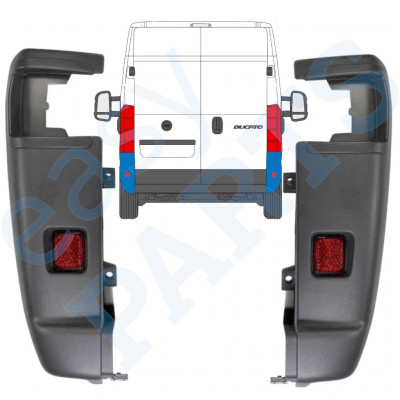 FIAT DUCATO 2006-2018 PARACHOQUES TRASERO 270 GRADOS / KIT