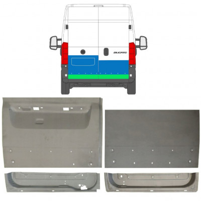 Panel de reparación puerta trasera para Fiat Ducato 2006- / Conjunto 11682