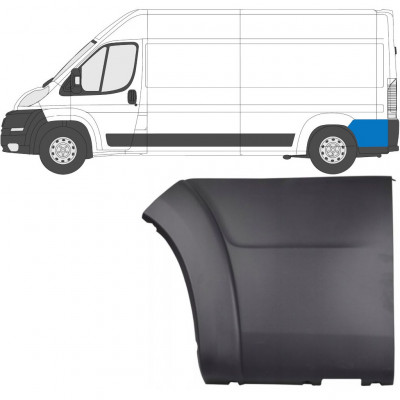 FIAT DUCATO 2006- TRASERO MOLDURA LATERAL ATRÁS PANEL / IZQUIERDA