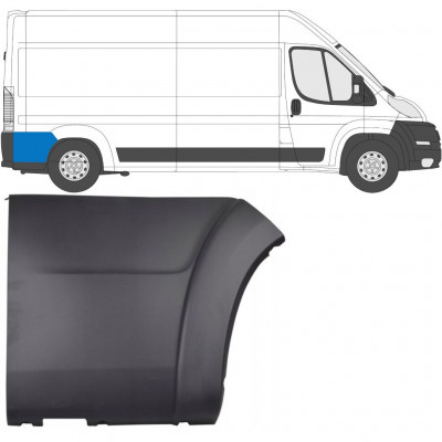 Rivestimento laterale posteriore (Włoskie słowo, czy na pewno jest poprawne w kontekście hiszpańskim?) para Fiat Ducato 2006- / Derecho 6550