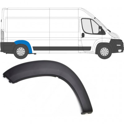 Moldura lateral guardabarros trasero para Fiat Ducato 2006- / Derecho 6554