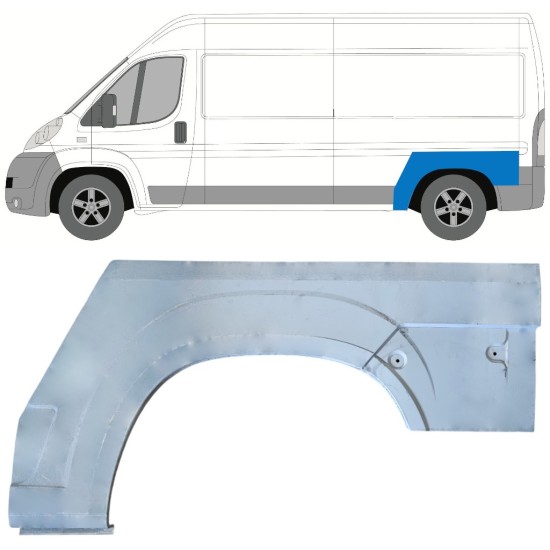 Panel de reparación guardabarros trasero para Citroen Jumper 2006-2026 / Izquierda 16950
